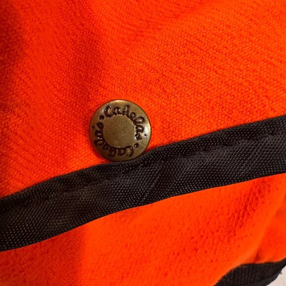 Cabelas Blaze Orange Hunting Game Bag Vest XXL Heavyweight Canvas Snap Pockets - Picture 5 of 13